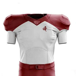 Uniforme de football américain sur mesure pour hommes, de haute qualité, respirant, à manches courtes, 100% polyester, 300g, personnalisable, toutes saisons - Product Image 3
