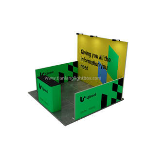 Cabina de Feria de aluminio Modular 3x6 de un solo lado portátil Upang con gráfico de tela de tensión 10x20 telón de fondo de exhibición - Product Image 5