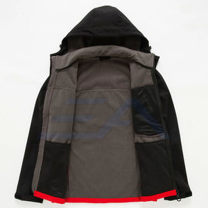 Servicios OEM, Chaqueta Softshell de Alta Calidad con Diseño Personalizado, Cuello Alto, Logotipo Frontal, para Hombre - Product Image 3