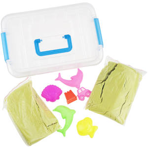 Ensemble de sable cinétique Martom 2 kg avec moules Sandlina, jouets créatifs en pâte dans une boîte en plastique, thème animaux et nature, pour les enfants de 4 à 6 ans - Product Image 1