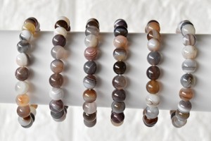 Wholesale Natural 8mm Botswana Agate <b>Healing</b> Crystal <b>Bracelet</b> for Meditation Jewelry - Product Image 2