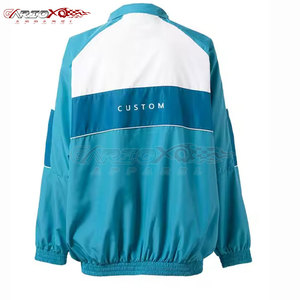 Traje cortavientos de moda para hombre con logotipo impreso y chaqueta con capucha Traje cortavientos de dos tonos - Product Image 4