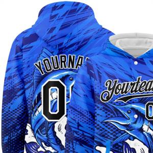 Sweat à capuche en sublimation 100% polyester respirant antibactérien Vêtements de sport d'hiver Manches longues Football américain Homme - Product Image 3