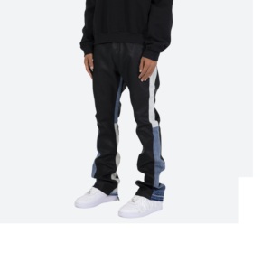 Pantalon de survêtement de gym doublé polaire léger pour hommes confortable et chaud tissu Cordura taille haute Sport Style décontracté respirant tricoté - Product Image 1