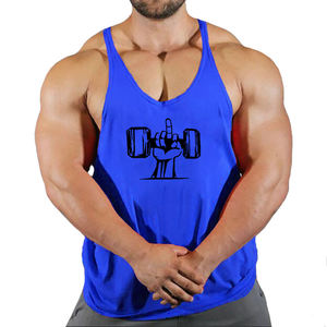 Débardeur sans manches pour hommes, gilet d'entraînement sportif respirant, débardeur en coton pour les muscles, vente en gros OEM ODM - Product Image 5