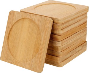 ชุดที่รองแก้วไม้ไผ่ทรงสี่เหลี่ยม6ชิ้นผลิตภัณฑ์ที่เป็นมิตรต่อสิ่งแวดล้อมผลิตจากเวียดนามขายส่ง - Product Image 1