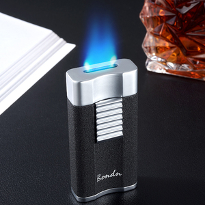 Encendedor de cigarros plano clásico a prueba de viento, encendedor de Metal de fuego único, encendedor de regalo con logotipo personalizado - Product Image 4