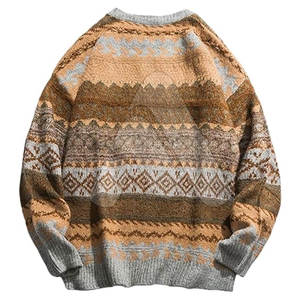 Suéter de Punto Personalizado para Hombre, 100% Algodón, Cuello Redondo, Estilo Urbano, Transpirable, Alta Calidad, Venta al Por Mayor - Product Image 4