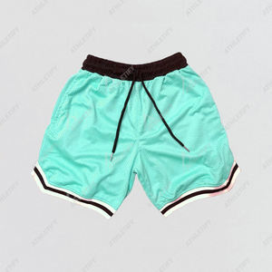 Pantalones cortos de malla de baloncesto para hombre de tela transpirable estilo deportivo sólido con bolsillos profundos gimnasio entrenamiento ropa atlética-ajuste cómodo - Product Image 5