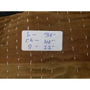 Chaqueta Kantha de algodón Vintage para mujer, abrigo de fiesta transpirable con estampado Floral de bloque de mano indio acolchado para invierno, corto Floral - Product Image 6