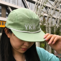 Topi kustom 5 Panel tidak terstruktur Logo topi Kemah bordir tali topi Snapback profil rendah dengan tali