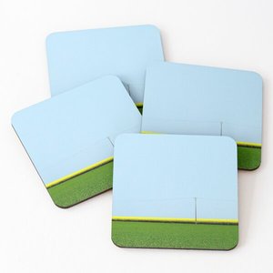 Forme carrée durable tasse à thé tapis de bureau ardoise bois isolation résine caboteur imprimé époxy vente chaude cadeau ensemble à SCI - Product Image 6