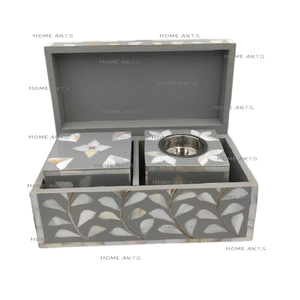 Quemador de Oud de madreperla de diseñador con caja de madera y bandeja Quemador Mabkhar de calidad de lujo a precio asequible - Product Image 2