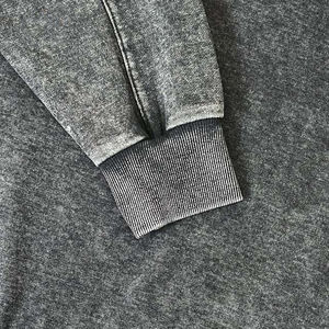 Sweat-shirts 100% coton lavés à l'acide pour vêtements d'hiver, sweats à capuche et sweat-shirts pour hommes, logo personnalisé, basiques vintage, manches longues - Product Image 6