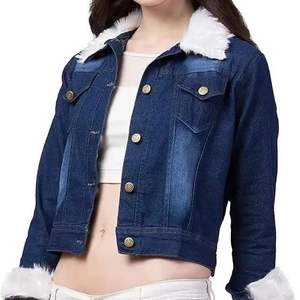 Chaqueta Vaquera Reversible Lavada Personalizada al por Mayor para Mujer, Estilo Holgado de Moda con Logotipo Frontal 2026 - Product Image 3