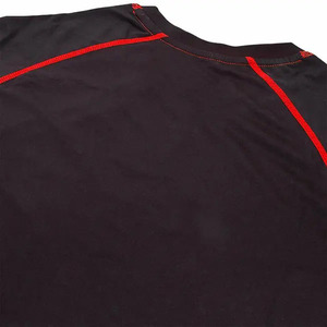 Tendance Hommes Gym Compression Chemises À La Mode Polyester Cou Respirant Tricoté Sport Street Style Manches Courtes quantité minimale de commande Bas - Product Image 5