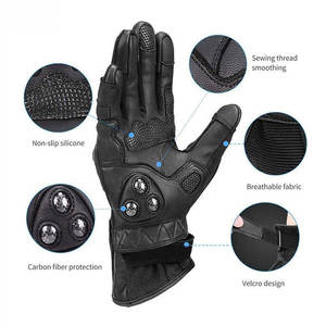 Guantes de Motocicleta Unisex de Dedos Completos con Compatibilidad con Pantalla Táctil, Guantes Protectores Duraderos para Deportes, Carreras de Carretera y Ciclismo - Product Image 3