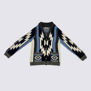 เสื้อคาร์ดิแกนคอวีสำหรับผู้ชาย, เสื้อสเวตเตอร์ถักแขนยาวผ้าฝ้าย100% สำหรับฤดูใบไม้ร่วง - Product Image 1