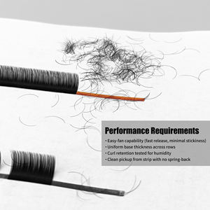 Abonnie Dark Matte Lash <span class=keywords><strong>Krean</strong></span>, Bandejas de Pestañas de Fibra PBT, Extensiones de Pestañas Clásicas, Extensiones de Pestañas Individuales, Negro Mate - Product Image 2