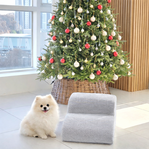 [AllmioPet] 2 Step Cloud Fabric Pet Stairs Gray AMP 2 GR Comfortable Dog and Cat Steps for Easy <b>Sofa</b> <b>Bed</b> Access - Product Image 2