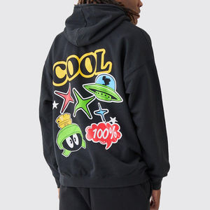 ผู้ชายฤดูหนาวเสื้อฮู้ดและเสื้อสเวตเตอร์แบบกําหนดเองพร้อมพิมพ์โลโก้ที่กําหนดเอง / โลโก้ขนแกะเฮฟวี่เวทธรรมดา OEM คุณภาพสูงพิมพ์เสื้อกันหนาวหมวก - Product Image 2