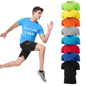 Plain Blank Tee Shirt Men <b>Polyester</b> Quick Dry Fit Sport <b>Tshirt</b> Sublimation Custom Logo T-shirt for men - Product Image 2