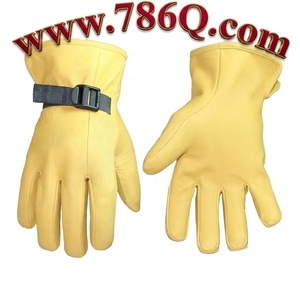 ถุงมือไฟฟ้าถุงมือทำงานถุงมือนิรภัยกันบาดหนังแพะกันไฟไวไฟ10นิ้ว - Product Image 1
