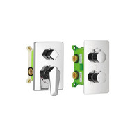 Mitigeur de douche thermostatique mural en laiton de qualité supérieure, kit de robinetterie dissimulée pour hôtels, appartements, projets, maisons, suites, villas