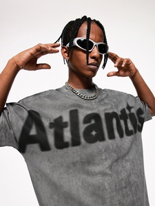 Quickshow เสื้อยืดพิมพ์ลายกราฟิกสำหรับผู้ชาย, เสื้อยืดโอเวอร์ไซส์ใส่ได้ทั้งชายและหญิงเสื้อยืดบ็อกซี่ - Product Image 3