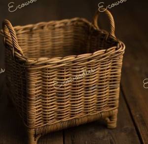 Hermosa cesta de ratán para recién nacidos, cesta para posar para recién nacidos, accesorios de fotografía para recién nacidos, cesta de paja, fotografía de estudio - Product Image 6