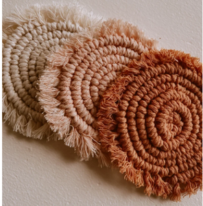 Sous-verres en macramé Kera Sunrise - Product Image 1