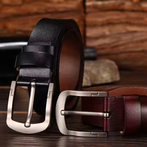 Ceinture en cuir véritable décontractée faite à la main de style occidental avec boucle en acier respirante - Product Image 2