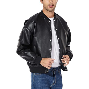 Faux Leather <b>Slim</b> <b>Fit</b> <b>Jacket</b> for Men Asymmetric Zip-Up Motorcycle Bomber Biker Coat with Lapel & Belt for Stylish Everyday Wear - Product Image 5