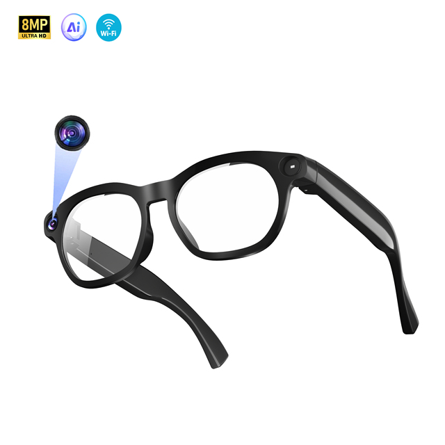 2026 CY03 Smart Glasses with 8MP Camera AI Translation Bluetooth Call Anti-Shake Video Recording Wearable Glasses