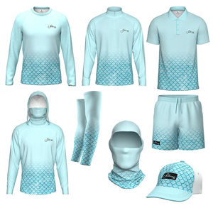 Pêche imprimé t-shirts Logo personnalisé à l'extérieur UPF50 + protection solaire séchage rapide sublimation impression à manches longues polo de pêche - Product Image 6