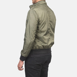 Blouson aviateur élégant en daim pour hommes avec col montant en polyester durable et poches fonctionnelles-Vente en gros - Product Image 5