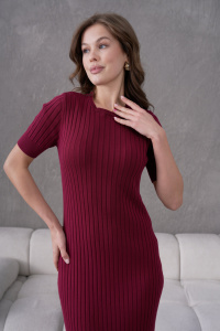 Robe en tricot côtelé à manches courtes pour femmes, respirante, tenue décontractée de haute qualité, service OEM personnalisable - Product Image 6