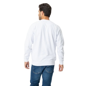 <b>Mens</b> Basic <b>White</b> <b>Sweatshirt</b> Crewneck Pullover Winter Warm Thick Fleece <b>Sweatshirt</b> Custom Name Logo OEM ODM Clothing Bulk - Product Image 3