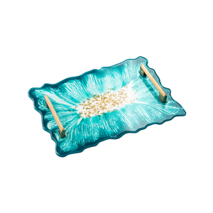 Gani CRAFT impex ถาดเสิร์ฟอาหารทำด้วยมือไม้อะคริลิคหินอ่อนสำหรับใช้ในห้องครัว - Product Image 5