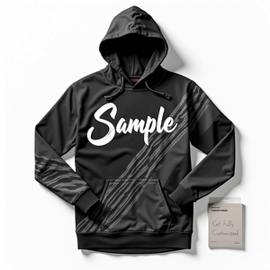 เสื้อฮู้ดดี้โอเวอร์ไซส์สำหรับผู้ชาย สไตล์สตรีทแวร์ปรับแต่งได้ ทนทาน ผลิตจากโพลีเอสเตอร์ 100% ผสมผ้าฝ้าย เหมาะสำหรับฤดูหนาว - Product Image 2