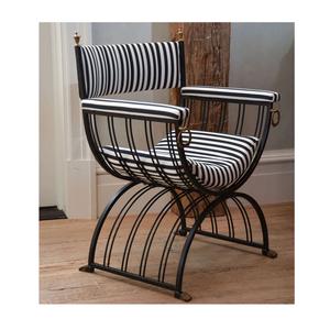 Elegant metal <b>chair</b> built with reinforced steel frame ensuring dependable support and comfort for home office <b>dining</b> - Product Image 6
