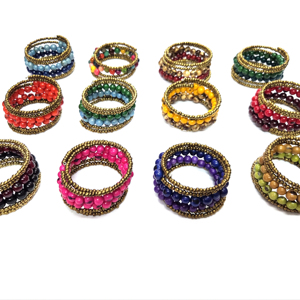 Handmade Fashion Seed <b>Bead</b> <b>Bracelet</b> Eco-Friendly Artisan Jewelry with Natural Seeds and Golden Accents in Colorful Designs - Product Image 1