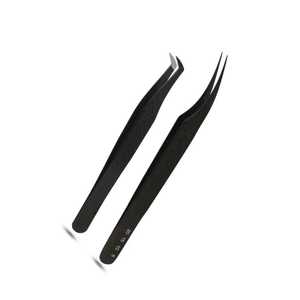 Pince à épiler en fibre d'acier inoxydable tout noir Meilleur volume Fabricant de pinces à cils Fabricant de pinces à cils - Product Image 5