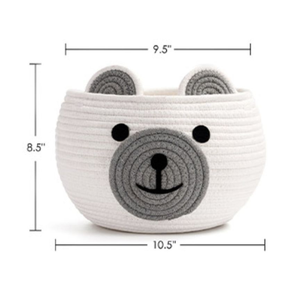 Cotton Rope Woven Storage <b>Basket</b> with Lid <b>Foldable</b> Hamper Organizer for Toys Clothes Blankets Nursery <b>Laundry</b> - Product Image 2