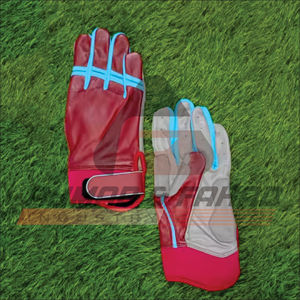 Guantes de entrenamiento deportivo de malla elástica y cuero de cordero de alta calidad para niños, guantes de bateo de béisbol personalizados - Product Image 1