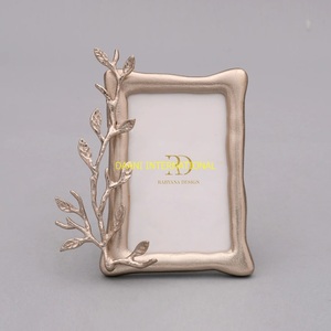 Silver Photo <b>Frame</b> with Leaf Branch Design <b>4x6</b> Inch Elegant Decorative Tabletop <b>Frame</b> for Home & Office Decor Gift Photo Holder - Product Image 2