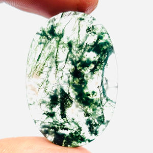 Gran oferta, piedra de cristal de ágata de musgo Premium, piedras preciosas naturales sueltas de la mejor calidad pulidas para la fabricación de colgantes de joyería - Product Image 3