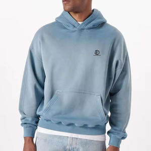 Nouveau pull à capuche élégant et lourd pour hommes 300gsm haute qualité éponge française goutte épaule sans cordes surdimensionné confortable - Product Image 2