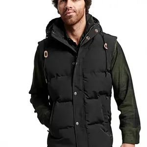 Gilet d'équitation matelassé sans manches en polyester/nylon noir pour homme – Léger et chaud pour l'hiver - Product Image 4