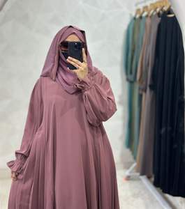 Abayas élégantes et modestes brodées à la main pour femmes robes formelles de style dubaï vêtements traditionnels musulmans respirants côté - Product Image 1